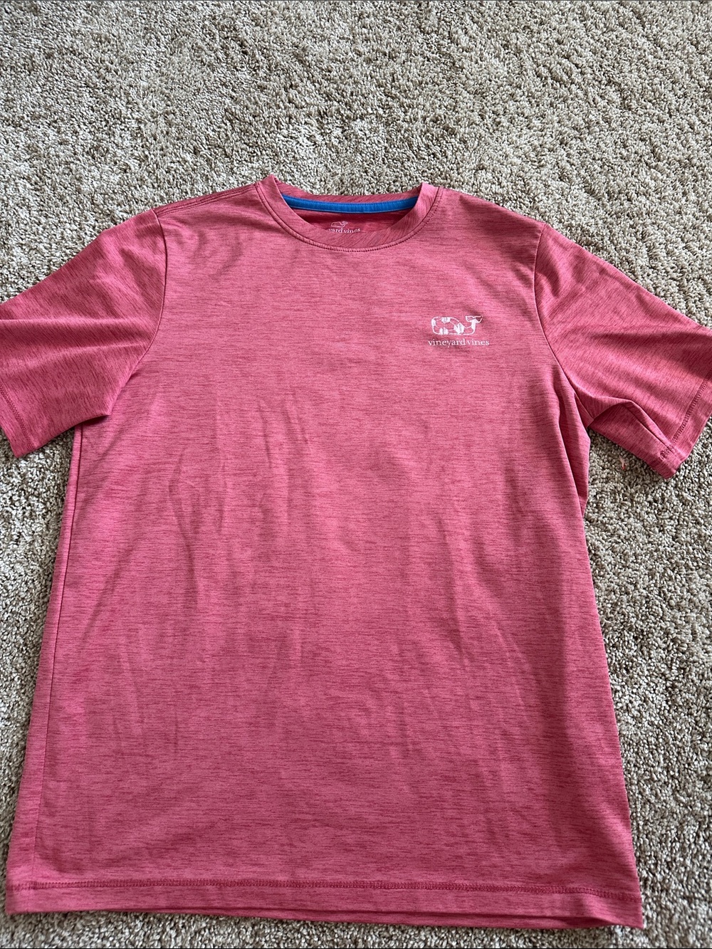 Vineyard Vines Men’s Heathered Pink Short-Sleeve Tee